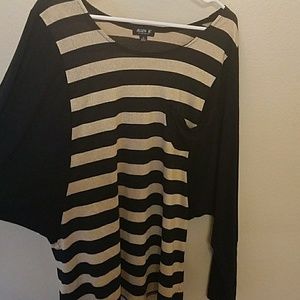 Black & sparkly gold shirt